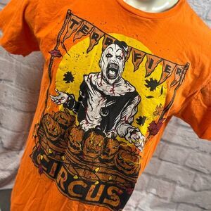Terrifier Art the Clown Circus Me's Large T-Shirt Horror Halloween Terror Threat